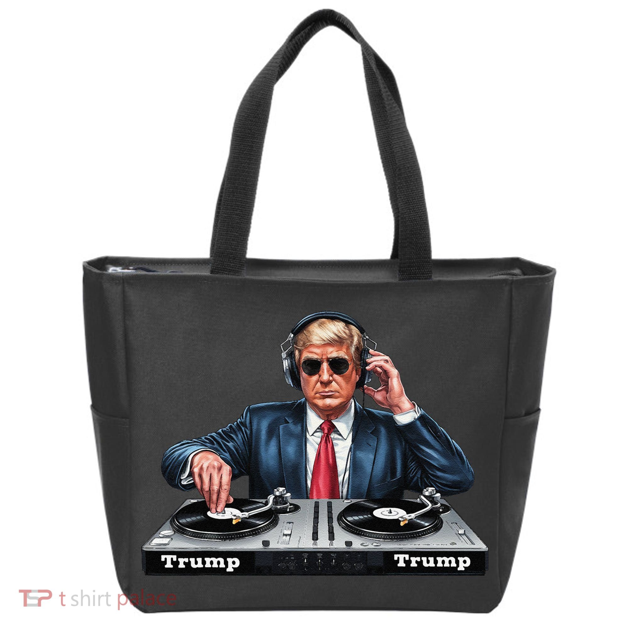 Dj President Donald Trump Funny Music Mixer Turntable Joke Tote Bag