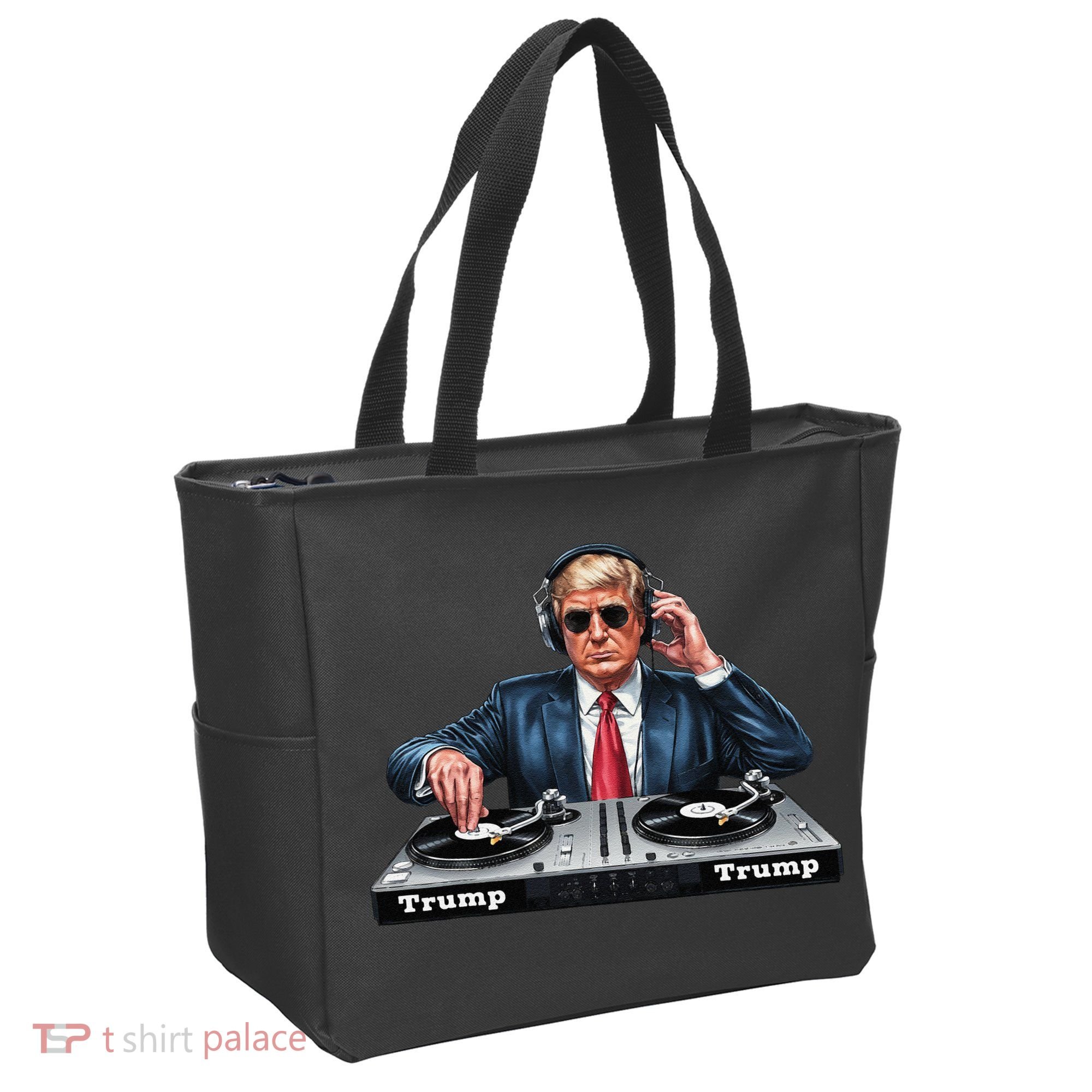 Dj President Donald Trump Funny Music Mixer Turntable Joke Tote Bag