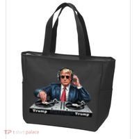 Dj President Donald Trump Funny Music Mixer Turntable Joke Tote Bag thumb 3