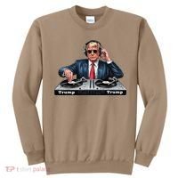 Dj President Donald Trump Funny Music Mixer Turntable Joke Sweatshirt thumb 0