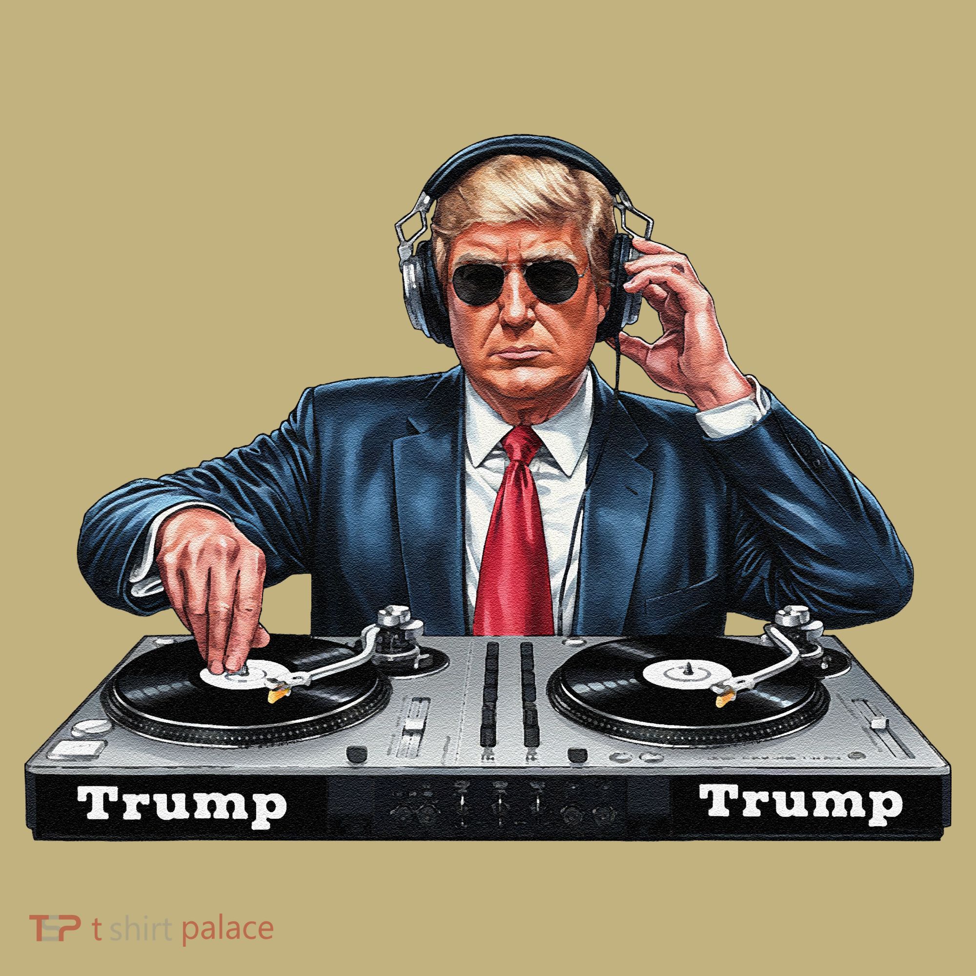 Dj President Donald Trump Funny Music Mixer Turntable Joke Mousepad