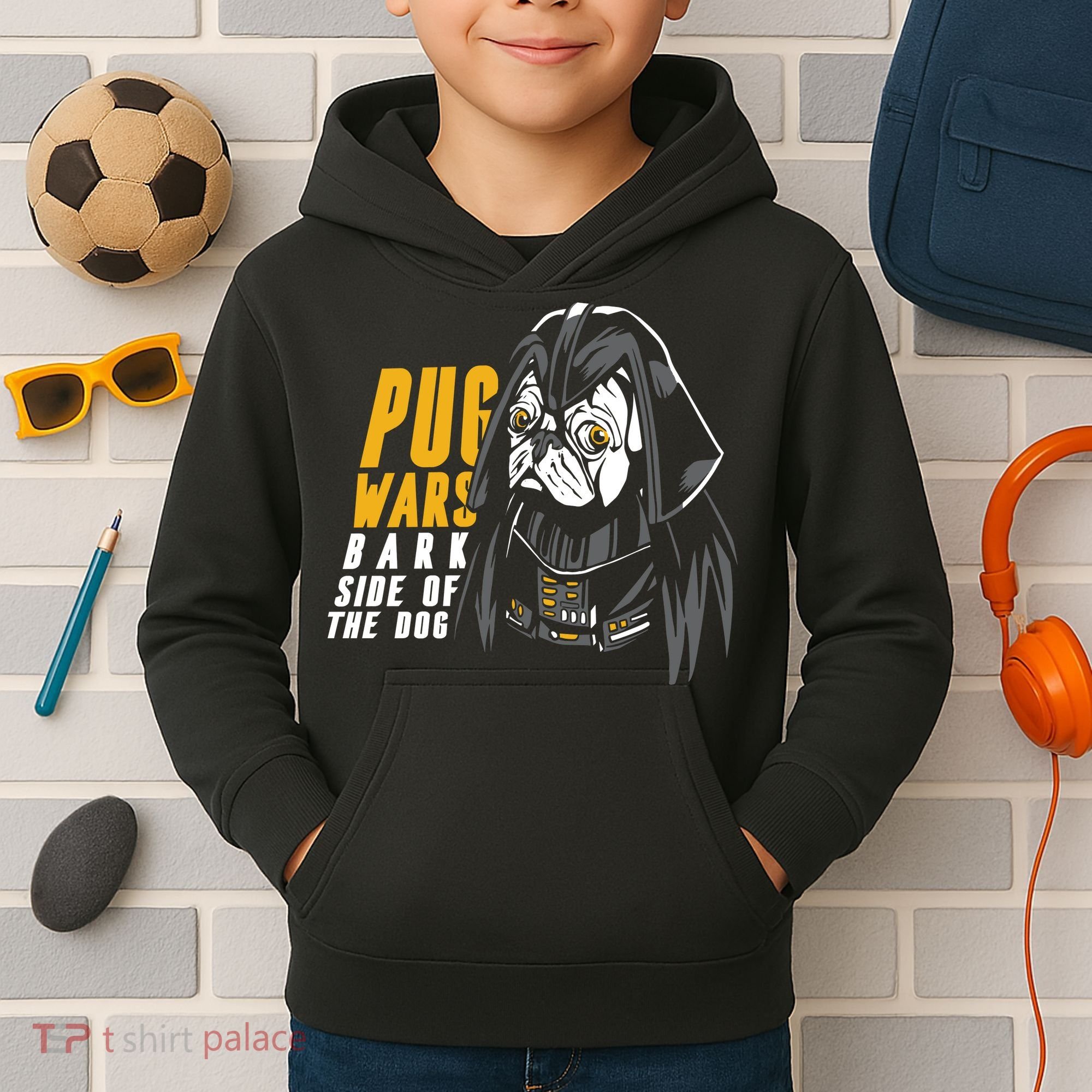 Darth Pug Kids Hoodie