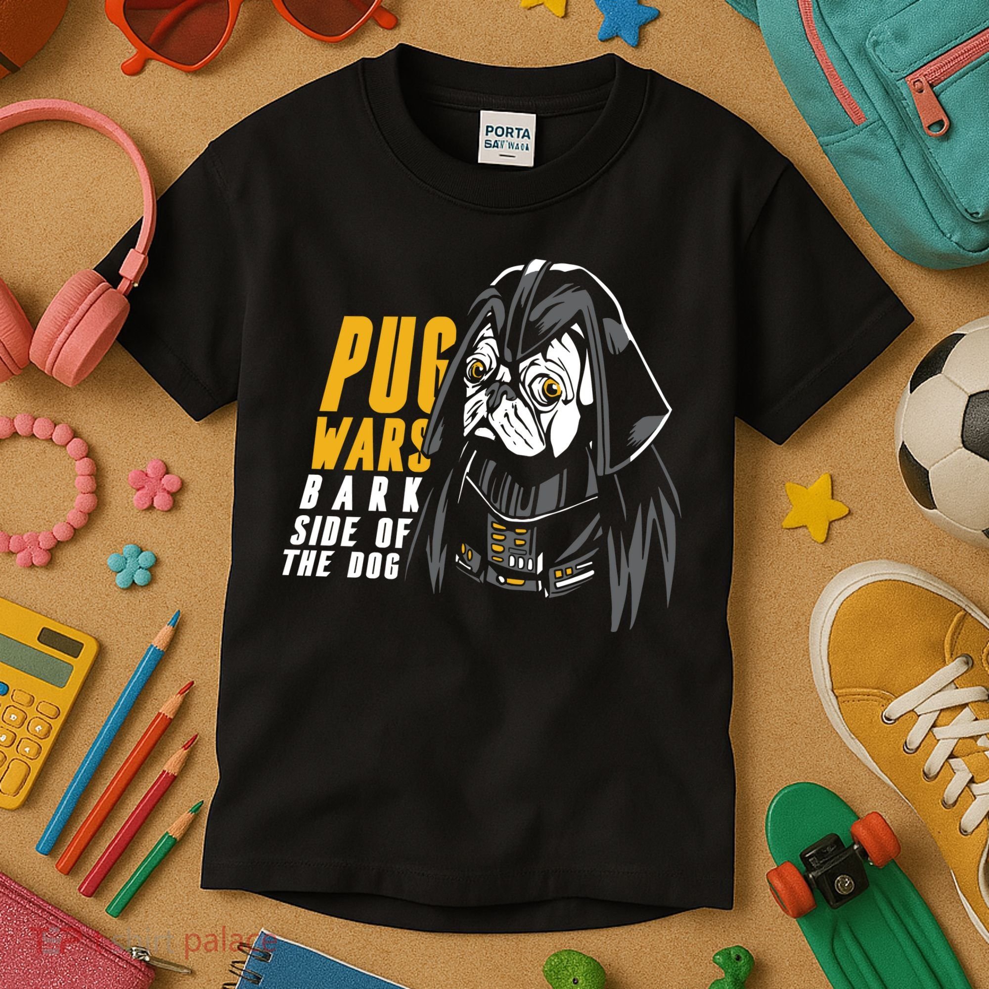 Darth Pug Kids T-Shirt