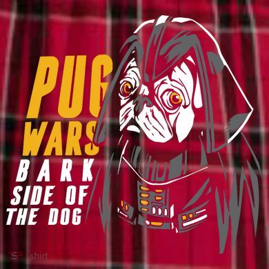 Darth Pug Men's Flannel Plaid Pajama Pants