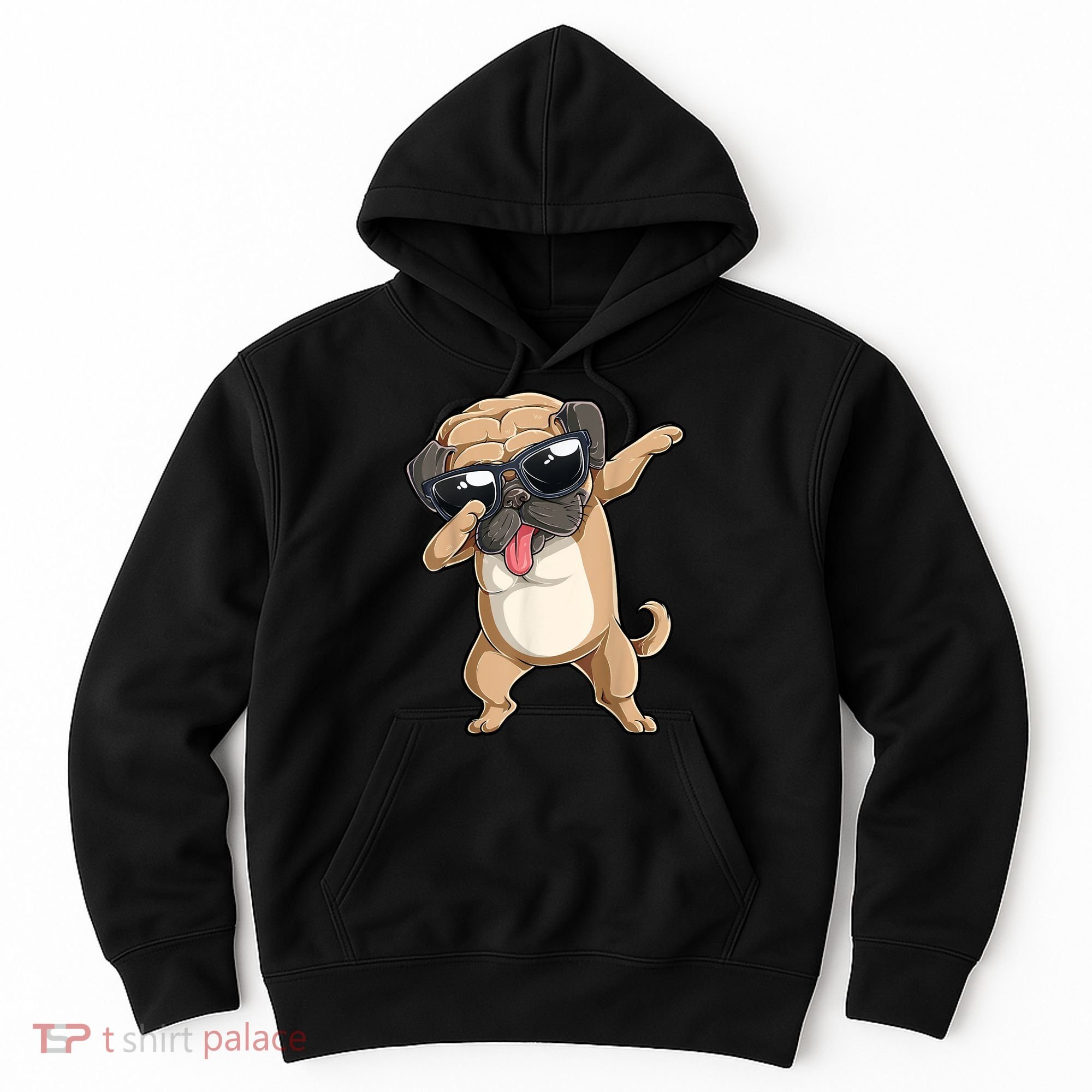 Dabbing Pug Dog Lover Kids Boys Girls Dab Dance Hoodie
