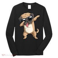 Dabbing Pug Dog Lover Kids Boys Girls Dab Dance Long Sleeve Shirt thumb 0