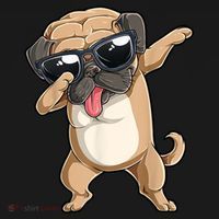 Dabbing Pug Dog Lover Kids Boys Girls Dab Dance Apron thumb 3