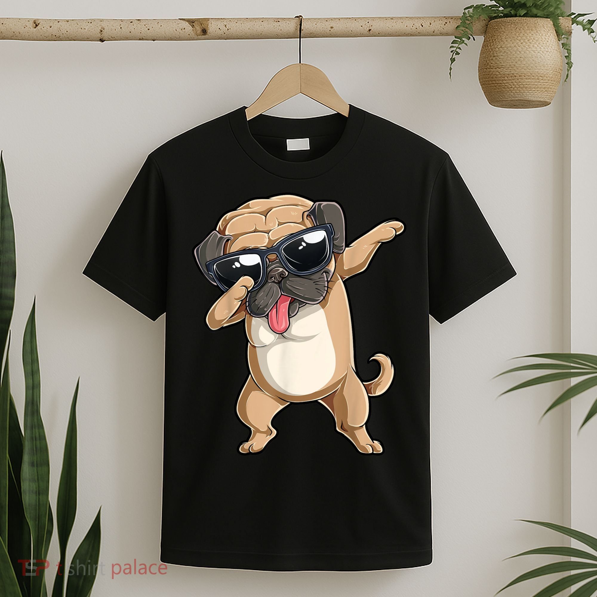 Dabbing Pug Dog Lover Kids Boys Girls Dab Dance T-Shirt