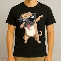 Dabbing Pug Dog Lover Kids Boys Girls Dab Dance T-Shirt thumb 3