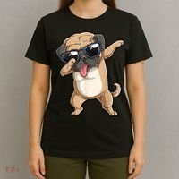 Dabbing Pug Dog Lover Kids Boys Girls Dab Dance T-Shirt thumb 4