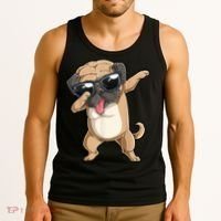Dabbing Pug Dog Lover Kids Boys Girls Dab Dance Tank Top thumb 3