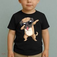 Dabbing Pug Dog Lover Kids Boys Girls Dab Dance Toddler T-Shirt thumb 2