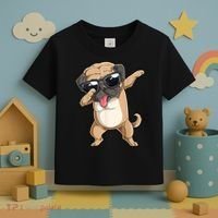Dabbing Pug Dog Lover Kids Boys Girls Dab Dance Toddler T-Shirt thumb 3