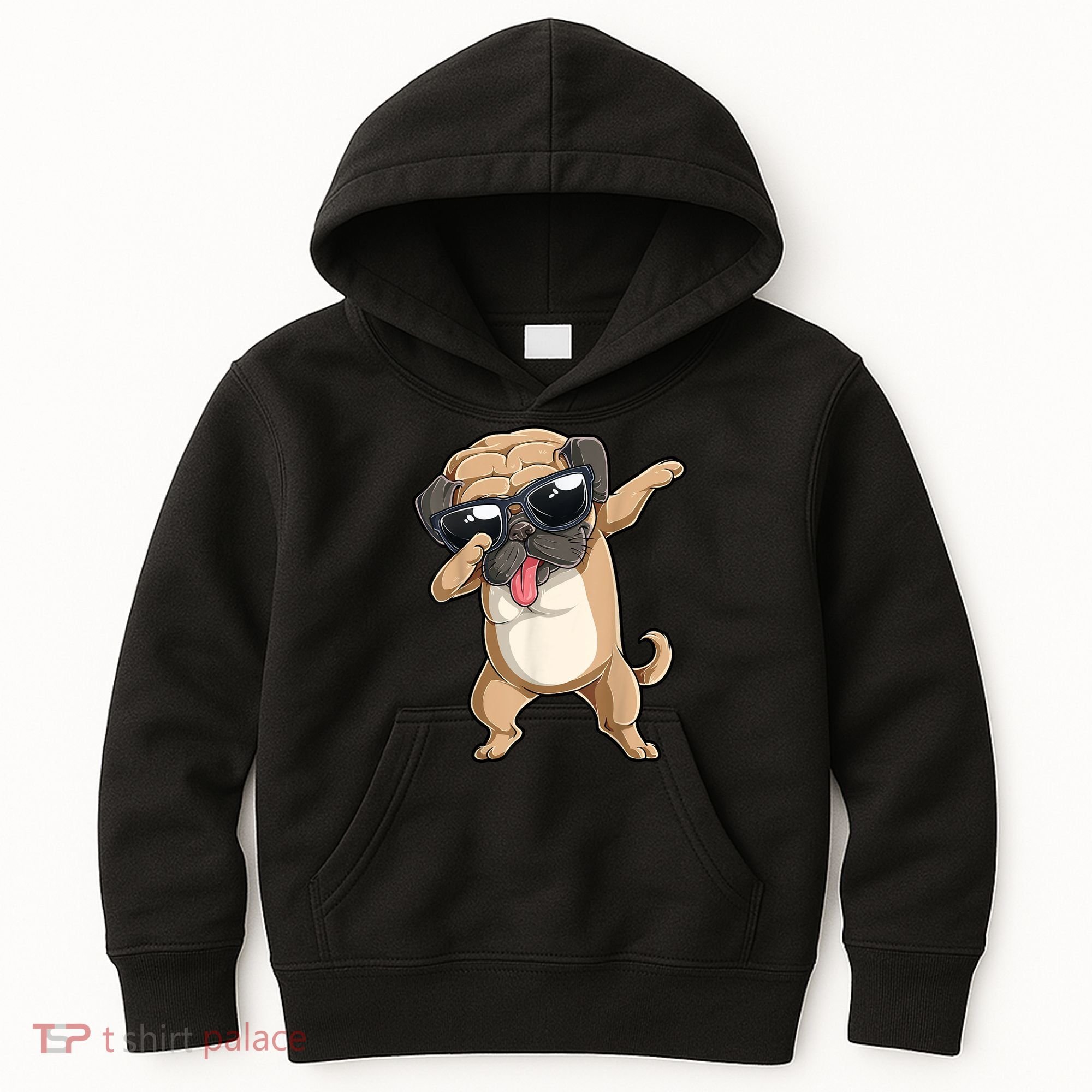 Dabbing Pug Dog Lover Kids Boys Girls Dab Dance Kids Hoodie
