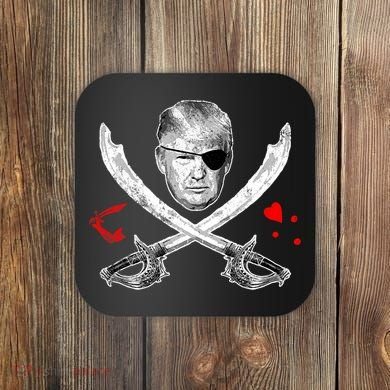 Dread Pirate Donald Trump Pirate Flag 2024 Coaster