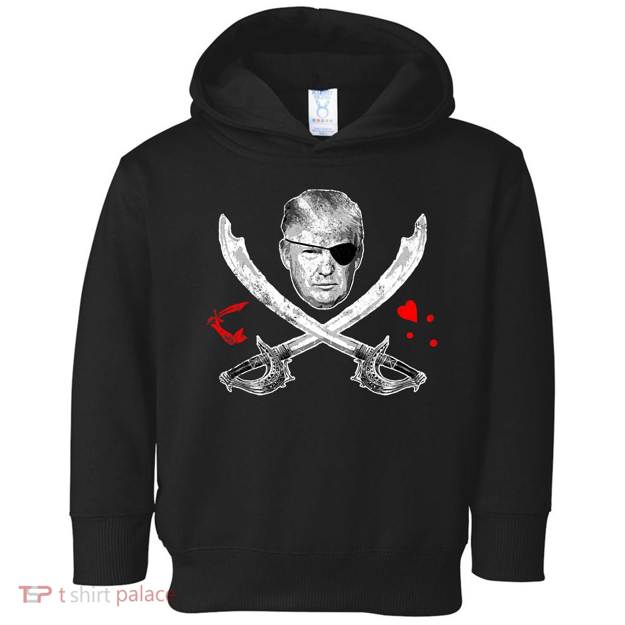 Dread Pirate Donald Trump Pirate Flag 2024 Toddler Hoodie