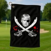 Dread Pirate Donald Trump Pirate Flag 2024 Golf Towel thumb 1