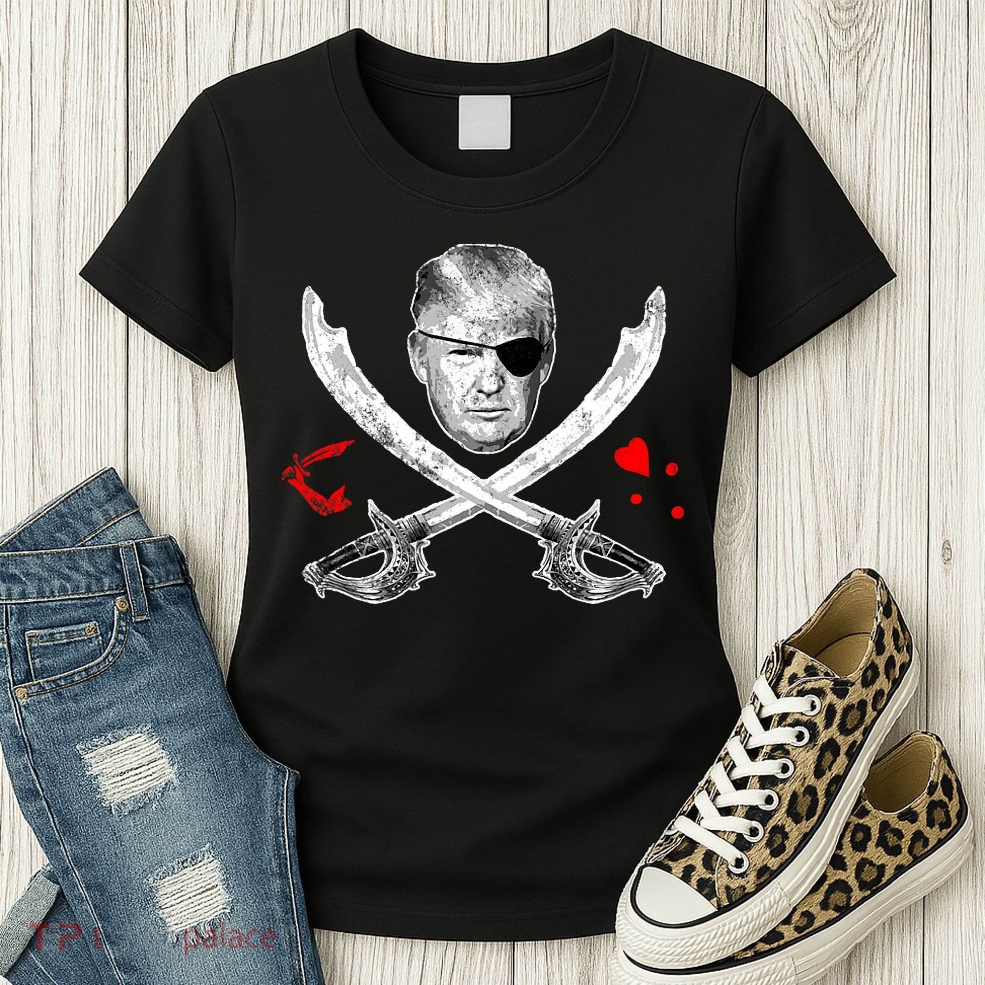 Dread Pirate Donald Trump Pirate Flag 2024 Women's T-Shirt