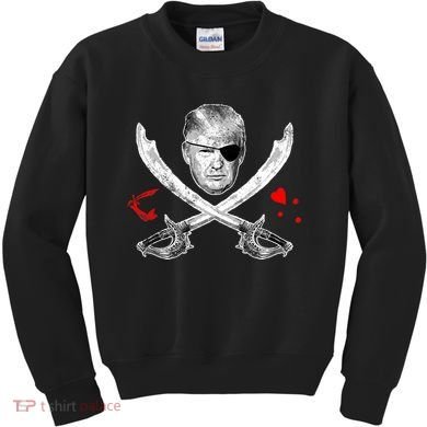 Dread Pirate Donald Trump Pirate Flag 2024 Kids Sweatshirt