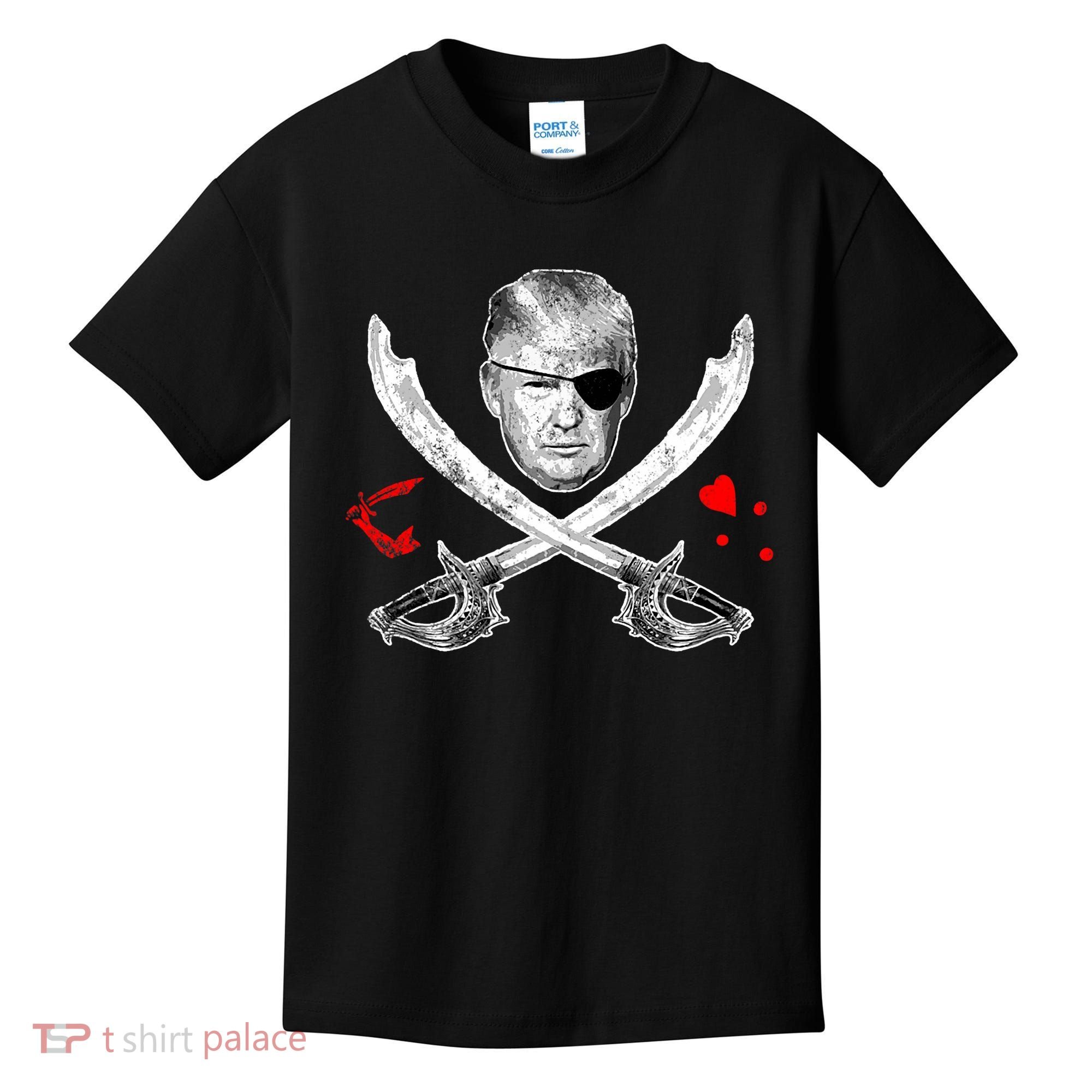 Dread Pirate Donald Trump Pirate Flag 2024 Kids T-Shirt