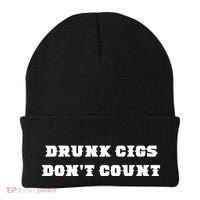 Drunk People Doing Things Drunk Cigs DonT Count Beanie thumb 0