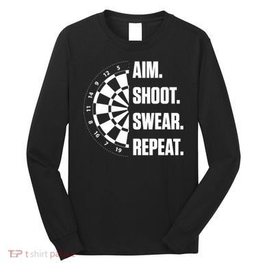 Darts Problems Dartboard Fun Hobby Dart Player Long Sleeve Shirt