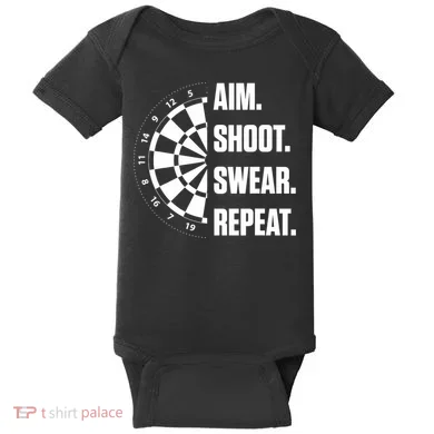 Darts Problems Dartboard Fun Hobby Dart Player Baby Bodysuit