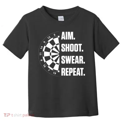 Darts Problems Dartboard Fun Hobby Dart Player Toddler T-Shirt
