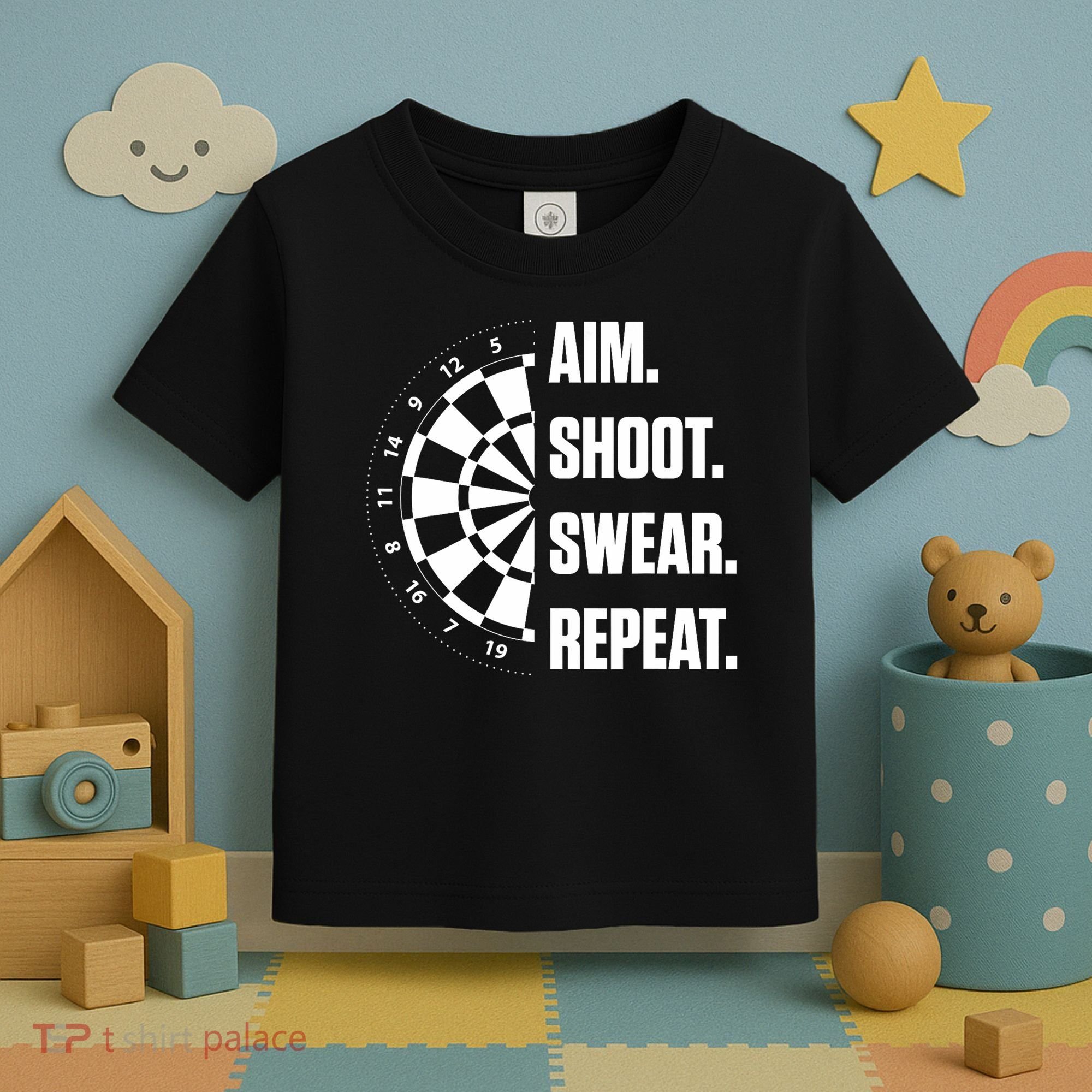 Darts Problems Dartboard Fun Hobby Dart Player Toddler T-Shirt