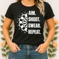 Darts Problems Dartboard Fun Hobby Dart Player Women's T-Shirt thumb 2