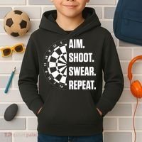 Darts Problems Dartboard Fun Hobby Dart Player Kids Hoodie thumb 2