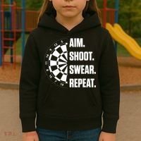 Darts Problems Dartboard Fun Hobby Dart Player Kids Hoodie thumb 3