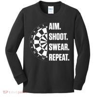 Darts Problems Dartboard Fun Hobby Dart Player Kids Long Sleeve Shirt thumb 0