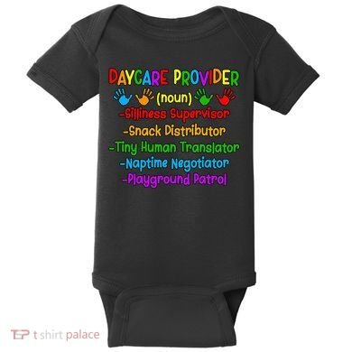 Daycare Provider Definition Daycare Teacher Day Baby Bodysuit