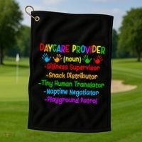 Daycare Provider Definition Daycare Teacher Day Golf Towel thumb 1