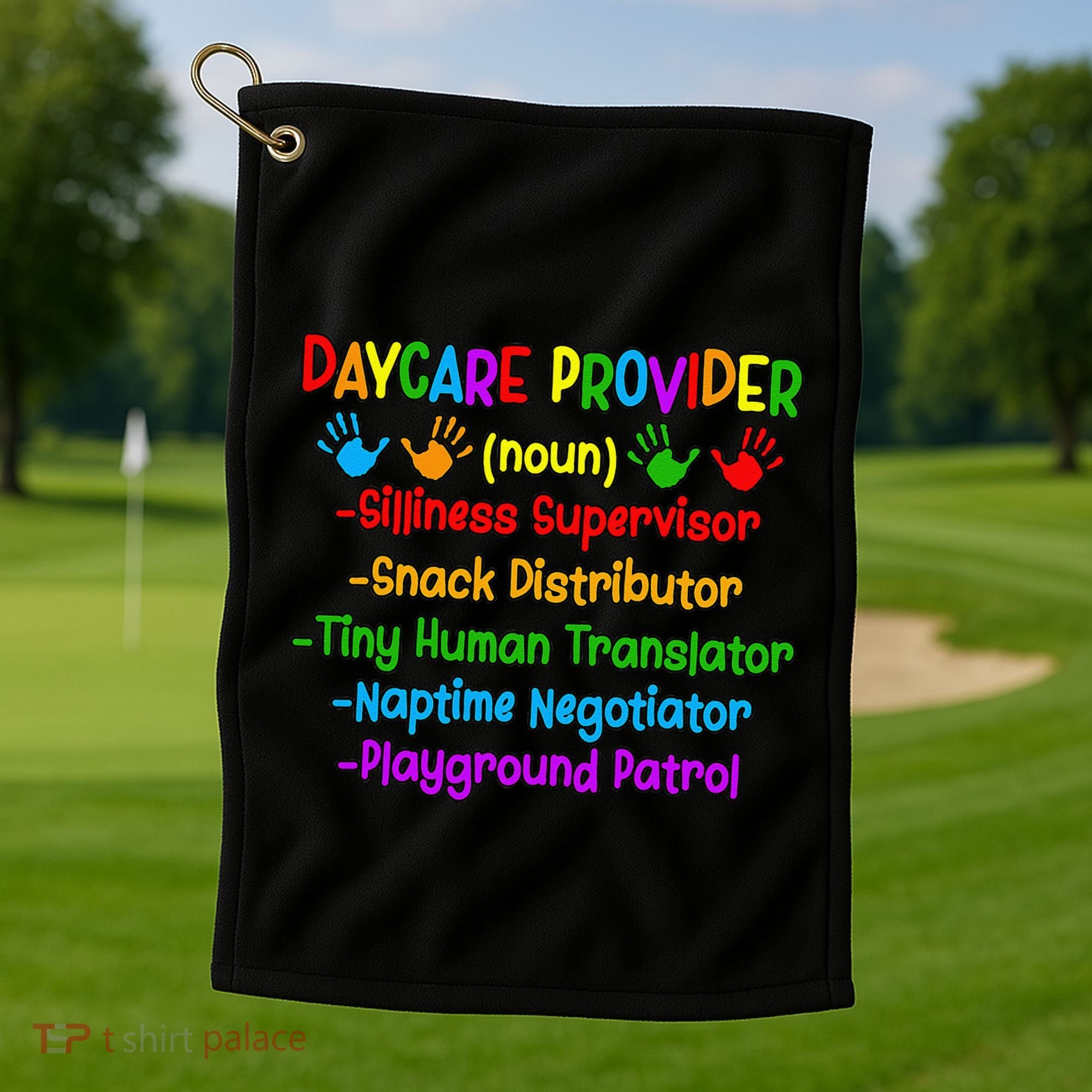 Daycare Provider Definition Daycare Teacher Day Golf Towel