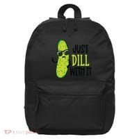 Dill Pickle Dill With It Deal With It 16 in Basic Backpack thumb 0