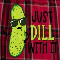 Dill Pickle Dill With It Deal With It Men's Flannel Plaid Pajama Pants thumb 2
