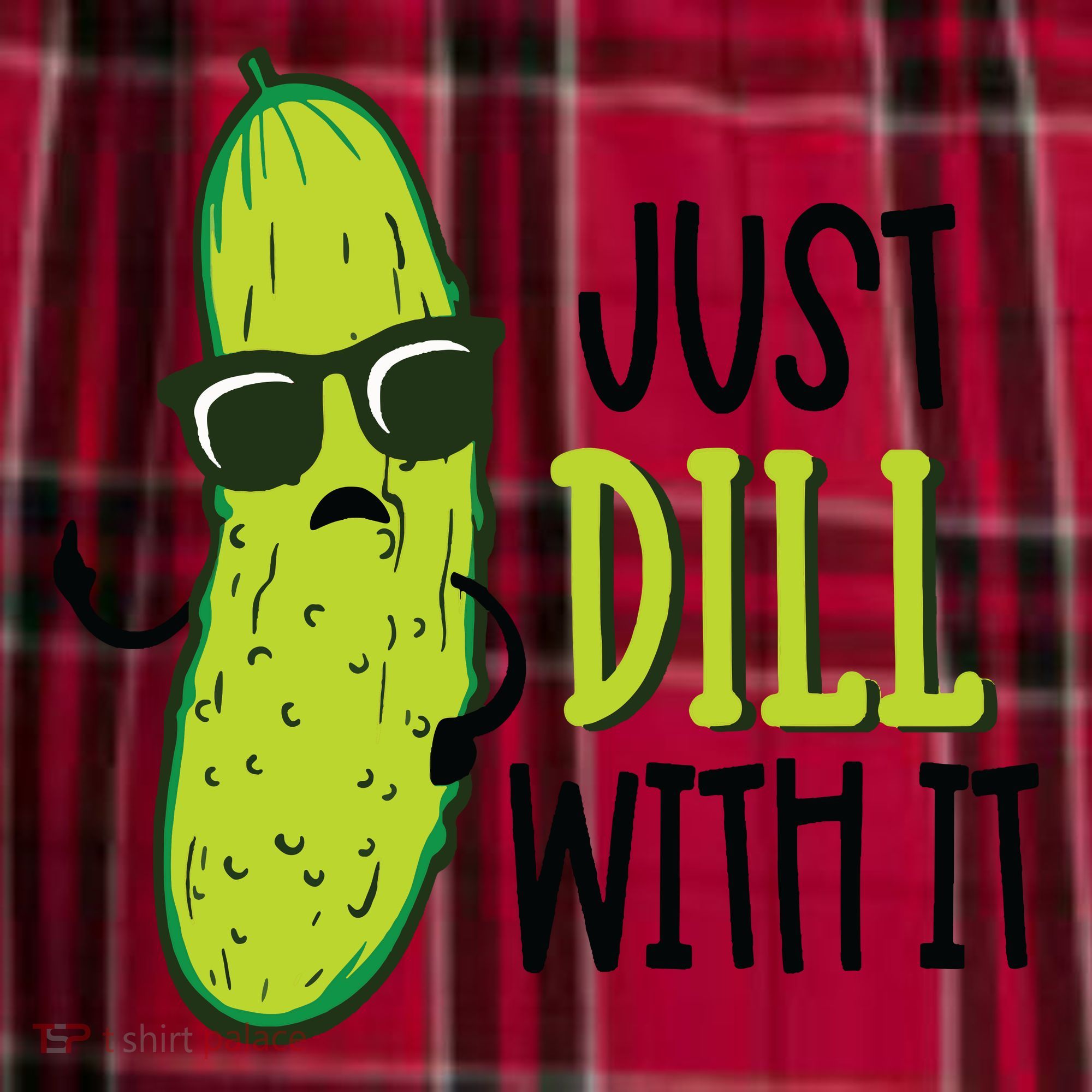 Dill Pickle Dill With It Deal With It Men's Flannel Plaid Pajama Pants