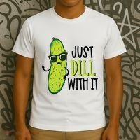 Dill Pickle Dill With It Deal With It T-Shirt thumb 3