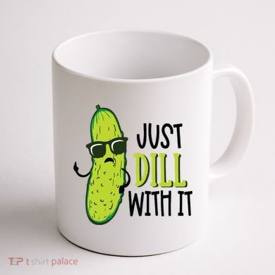 Dill Pickle Dill With It Deal With It Coffee Mug back