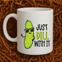 Dill Pickle Dill With It Deal With It Coffee Mug thumb 2