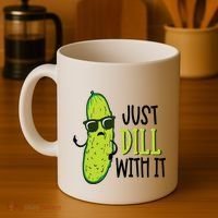 Dill Pickle Dill With It Deal With It Coffee Mug thumb 4
