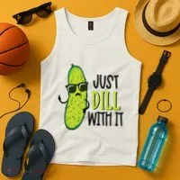 Dill Pickle Dill With It Deal With It Tank Top thumb 4