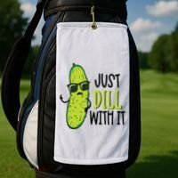 Dill Pickle Dill With It Deal With It Golf Towel thumb 2