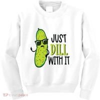 Dill Pickle Dill With It Deal With It Kids Sweatshirt thumb 0