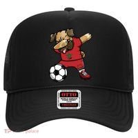 Dabbing Pug Dog Morocco Soccer Fans Jersey Moroccan Football Cool Gift Hat thumb 0