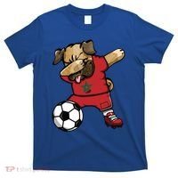 Dabbing Pug Dog Morocco Soccer Fans Jersey Moroccan Football Cool Gift T-Shirt thumb 0
