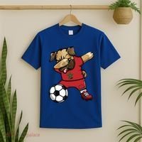 Dabbing Pug Dog Morocco Soccer Fans Jersey Moroccan Football Cool Gift T-Shirt thumb 2
