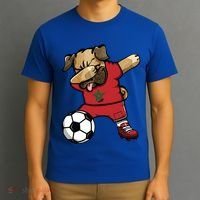 Dabbing Pug Dog Morocco Soccer Fans Jersey Moroccan Football Cool Gift T-Shirt thumb 3